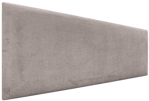 DHOME Kopfteil in unifarbenem Cord, hohe Qualität, modernes gepolstertes Kopfteil, Luxus-Bett, gepolstertes Schlafzimmer (Braun, 150 cm)