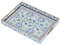 Serving Tray, Boho Plastic Food Trays for Eating on Lap Decorative Coffee Tray with Handles Rectangular Non-slip Candle Plate, 40x30x4 cm Large Drinks Platter for Kitchen/Living Room/Bedroom/Party
