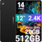 DOOGEE T40PRO Tablet 12 Pollici, 512GB ROM+20GB RAM, Android 14 Tablet in Offerta, Helio G99,Batteria da 10800mAh, Display 2.4K Tablet Gaming 16MP + 8MP 4G Dual SIM/5G WIFI