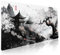 Black Whtie Japanese Gaming Mouse Pad XXL Anime Sakura Cherry Blossom Tree Extended Large Mat Mousepad Desk Pad Non-Slip Rubber Base Stitched Edge Keyboard Pad Playmat for Computer,35.4×15.7 Inch
