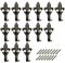 Ganci per Quadri, Set da 15 Ganci Oro, Appendino per Quadro, Forma Giglio, Fiorentino con Chiodi da 10 mm, Ganci da 3 cm