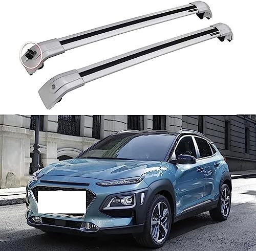 Aluminium Dachträger Relingträger für Hyundai Kona/Kona EV 2017-2020 Dachgepäckträger für Fahrradträger Dachboxen Oder Als Skihalter