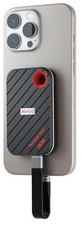 Netac ZX20 II 512GB Portable SSD 512GB NVMe SSD External Hard Drive,USB 3.2 Gen 2×2,Read speeds up to 2000MB/s, external Solid State Drives (Magnetic Design,Shock and Drop Resistant)