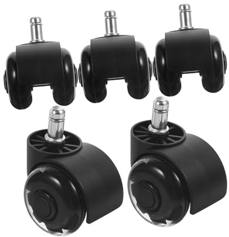 Levemolo 5pcs Casters Replacement Wheels for Office Chair Computer Chair Heavy Duty Pu Rollers for Home and Office Use
