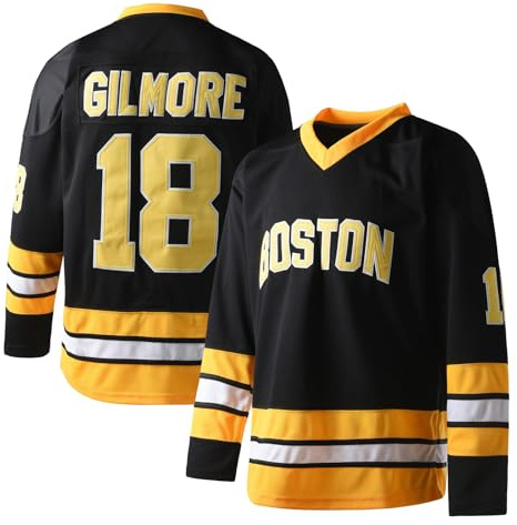 Happy Gilmore 18 Adam Sandler 1996 Black Ice Hockey Jersey Men S-3XL, Schwarz, Mittel