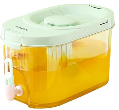 RCGOFOLLOW Drinks Dispenser with Tap for Making Teas and Juices ABS Plastic Water Dispenser with Tap Mud Kitchen Water, D, 4L