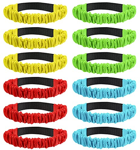 Alipis 3 Legged Race Bands: 12pcs Colorful Elastic Tie Rope - Tug of War Rope Adult for Birthday Relay Race Game Field Day Backyard Outdoor Team Game Party Supplies