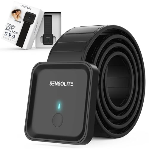 SENSOLITE Smart Sleep Analyzer - Kontaktloser Schlaftracker mit App - Automatische Erfassung von Schlafphasen, Herzfrequenz und Atmung - kein Körperkontakt notwendig