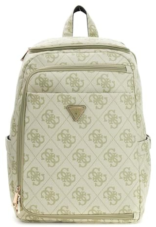 GUESS Rucksack Freizeitrucksack mit Laptopfach U-Zip Backpack Sage Logo khaki