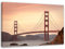 Feeby Bilder Golden Gate Bridge 120x80 cm 1 Teilig Wohnzimmer Schlafzimmer Büro Flur Küche Wandbilder Leinwandbilder Bild auf Leinwand Wanddekoration Kunstdruck Design San Francisco Architektur Rot