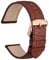 WOCCI 22mm Uhrenarmband Leder für Damen und Herren, Geprägtes Alligator, Roségoldene Schnalle (Braun)