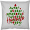 Mega-Sirt Weihnachtsdeko Polster Sofakissen Couchkissen Deko X-Mas Weihnachtsmotiv Geschenk Kissen mit Füllung HoHoHo
