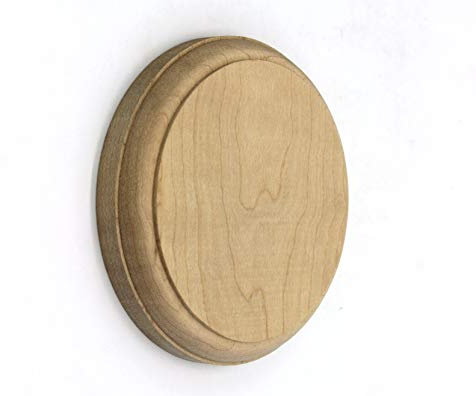 Round Rosette, Solid Hardwood Paint Grade, 4 1/2 x 3/4, Stair Part Fitting