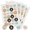 Spruchaufkleber Glückwünsche, 96er Set: Runde Sticker Geburtstag, Aufkleber Rund, Spruch Geschenke, Geschenkaufkleber Happy Birthday, Sprüche zum Aufkleben, Give-Away Freundschaft, Klein, ⌀ 4 cm