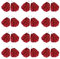 Rfvtgb 24 StüCk Cheerleading Pom Poms Metallfolie Cheer Pom Poms mit Kunststoffgriff für Erwachsene Kinder Cheerleader Party Rot