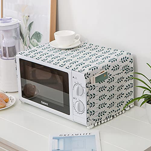 Housse de protection élégante pour four à micro-ondes, anti-poussière, anti-huile, oreilles de blé vert