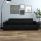 vidaXL Stretch Sofahusse 3-Sitzer Wiederverwendbar Sofabezug Sofa Abdeckung Überwürfe Universal Stretchhusse Sofaschoner Schwarz Polyester-Jersey