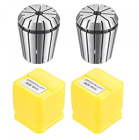 sourcing map ER32 Spring Collet 1/4 Chuck for CNC Engraving Machine Lathe Milling Tool 2pcs