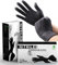 MED PACK Guantes de nitrilo, guantes desechables negros, sin látex, ajustados y elásticos, ideales para uso alimentario y esteticista, sin polvo ni talco (200, M)