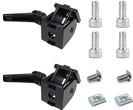 BLCCLOY 2 Sets 2020 Aluminum Extrusion Hardware Hinges Pivot Joint Brackets