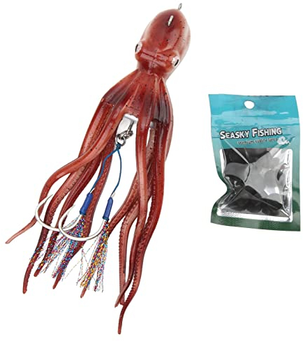 Angeln Octopus Lure TPE Rot Fisch K?der tragbar K¨¹nstlicher Tintenfisch f¨¹r Meeresangelzubeh?r