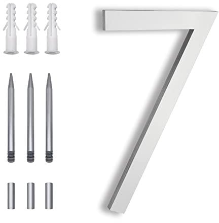 Numeri civici moderni numeri civici d'argento 7