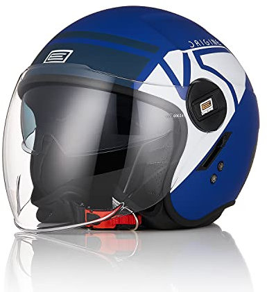 ORIGINE Casco Moto Jet Casco Scooter Abierto con Doble Visera Homologado ECE 22-06