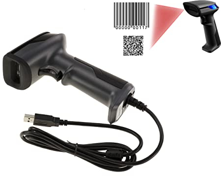 KALEA-INFORMATIQUE Handheld Scanner Leser für 1D UPC, EAN, GS1 etc...und 2D QR Code, DataMatrix, Aztec etc...USB Barcode Scanner