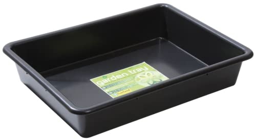 Muddy Hands Heavy Duty Rectangle Multi Purpose Black Plastic Garden Tray - (Length: 64.5cm x Width: 49.5cm x Height: 12cm)
