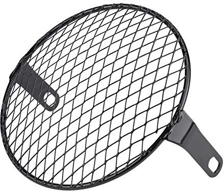 Griglia per Faro per Moto, 6,5 Pollici Maschera per Copertura per Griglia Rotonda per Montaggio Laterale per Moto per Cruiser Chopper Cafe Racer (Griglia diagonale)