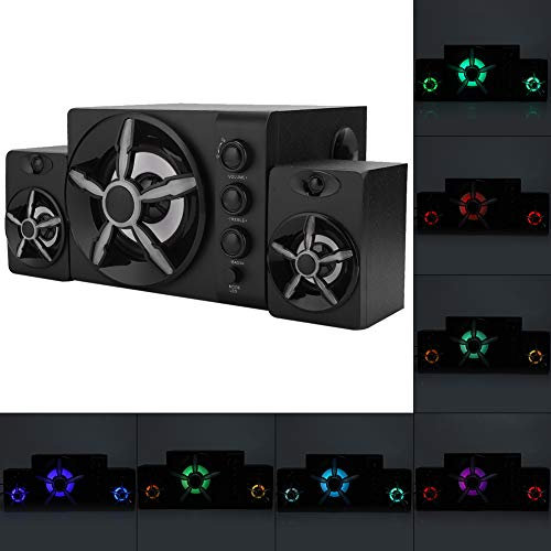 ASHATA Altavoz de Escritorio, Altavoces de PC 2.1 Altavoces de Música con Sonido Estéreo, Portátil de Escritorio 2.1 Subwoofer Accesorio de Computadora SADA D-215 para Teléfonos Móviles/tabletas