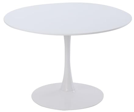 Noorsk Design Mesa Redonda Comedor - 110 cm. diámetro - Blanca