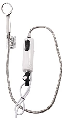 Calentador de agua eléctrico instantáneo Ducha 5500W Cocina Baño Bañeras Duchas Blanco 23 * 6 * 6cm