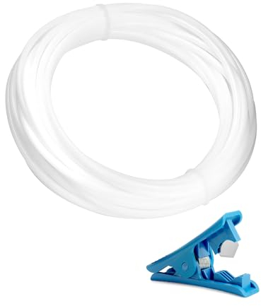 QWORK® 8m PTFE Teflonschlauch mit Schlauchschneider, 2mm ID 4mm OD, für 1.75mm Filament für 3D-Drucker Extruder