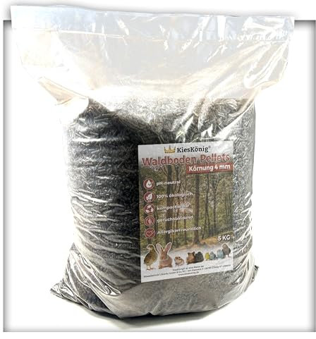 Waldboden Pellets Einstreu naturbelassen für Tierställe u. Gehege geruchsneutral 10 kg