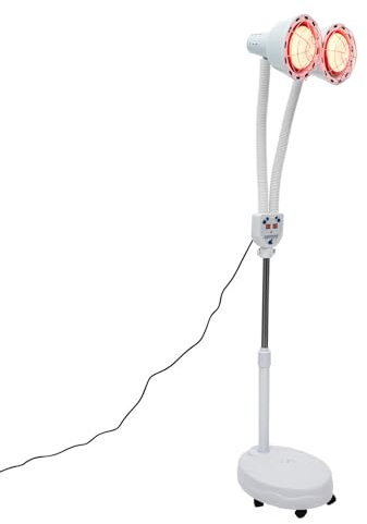 Jolre 275W Infrarot-Lampe, Infrarot-Lampe Wärmelampe, Strahler, Infrarot-Heizung, 360° verstellbare Wärmelampe, Infrarot-Lampe mit Ständer für Salon Massage, Muskelschmerzen und Schmerzen.