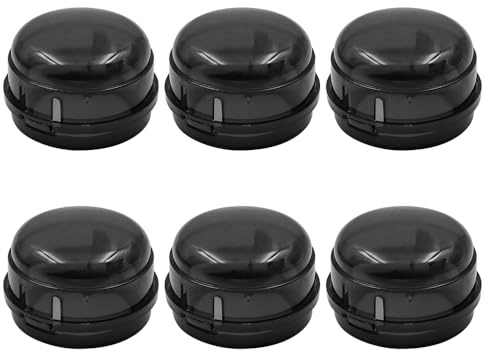 Tiardey 6 PCS Gas Hob Knobs Cover Gas Safety Knob Locks Kitchen Gas Stove knob Covers Child Safety Lock Knob Protector Cover (Transparent Black)
