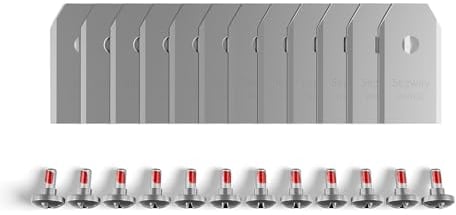 Segway Navimow lames de rechange (12 pièces), accessoire pour robot tondeuse Navimow i105E, i108E, H500E-VF, H800E-VF, H1500E-VF, H3000E-VF, X315E, X330E, X350E, X390E