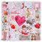 XIHIRCD 119pcs Coquette Pink Cat Stickers, Cute Floral Decals for Laptop, Water Bottle, Scrapbook & More