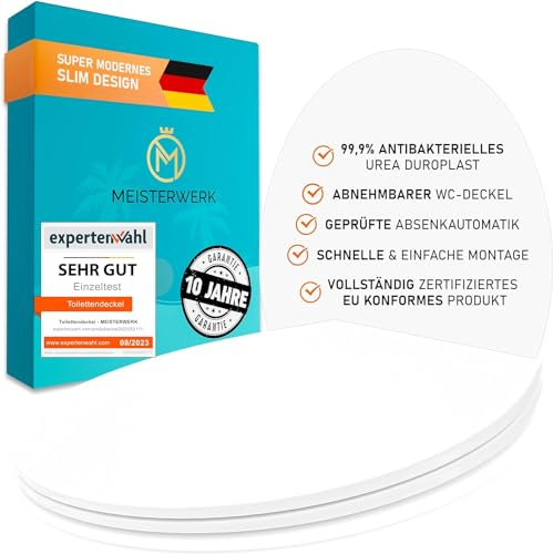 Meisterwerk Toilettendeckel mit Absenkautomatik (O-Form (2-Klick-System))
