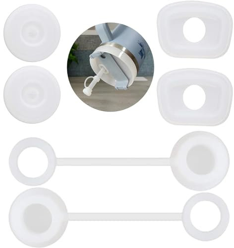 Cover Cap Spill Proof Plug,6pcs Straw Seal Splash Plug Silicone Spill Stopper Leak Stopper for Stanley Cup 40oz&30oz,Including 2 Straw Cover Cap,2 Square Spill Stopper and 2 Round Leak Stopper