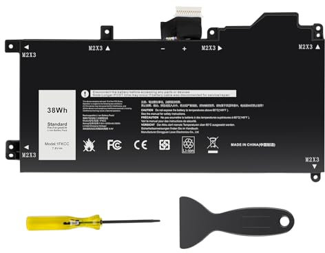 ASUNCELL 7.6V/38Wh 1FKCC Laptop-Batterie für Dell Latitude 7200 7210 2-in-1 Series, Dell T04J T04J001 T04J002, 1FKCC 09NTKM 9NTKM 0D9J00 D9J00 0KWWW4 KWWW4 T5H6P