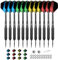 WayArrival 12 Pack Steel Tip Darts, Professional 24 Grams Metal Dart Set with Premium Aluminum Shafts and 4 Style PET Flights, Beginner or Professional Darts