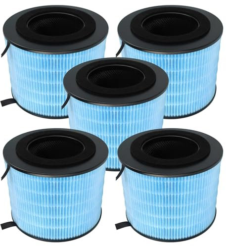 vhbw 5X Luftilter Ersatz für Philips FYM220/30 für Luftreiniger - Kombifilter Aktivkohle + Schwebstofffilter
