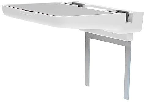 Wandsteckdosen Halterung für Ip Kamera, Handy und Tablet, Weiß | Abs, Silikon und Edelstahl, ohne Bohren Montierbar, mit Kabelablage und Zusätzlichem Fach