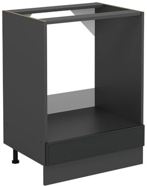 Vicco Herdumbauschrank R-Line, Anthrazit Landhaus, 60 cm ohne Arbeitsplatte