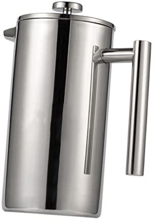 BEBEMOKO Cafetière Inox à Pression Théière Infuseur Multifonctionnelle Pot à Café Résistant Chaleur Pour Boissons Variées