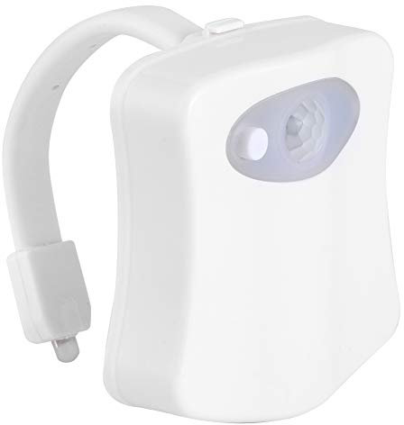 Toilette Nacht Lichtbewegungssensor Aktivierter Licht Sensor 8 Farb Toilettenabdeckung Hell Intelligentes Nachtlicht Hanging Badezimmer Schüssel Leichte Geschenke für Papa Mama