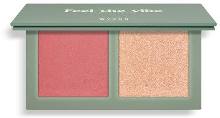WYCON cosmetics FEEL THE VIBE PALETTE Palette viso dalla texture ibrida con blush ed illuminante 02 EMPATHY
