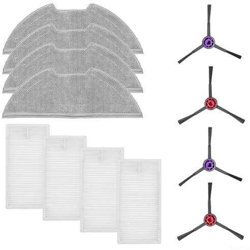 Kits de piezas de repuesto para filtros de aspiradora Eureka E20 Plus, paños de fregona, juego de cepillos laterales